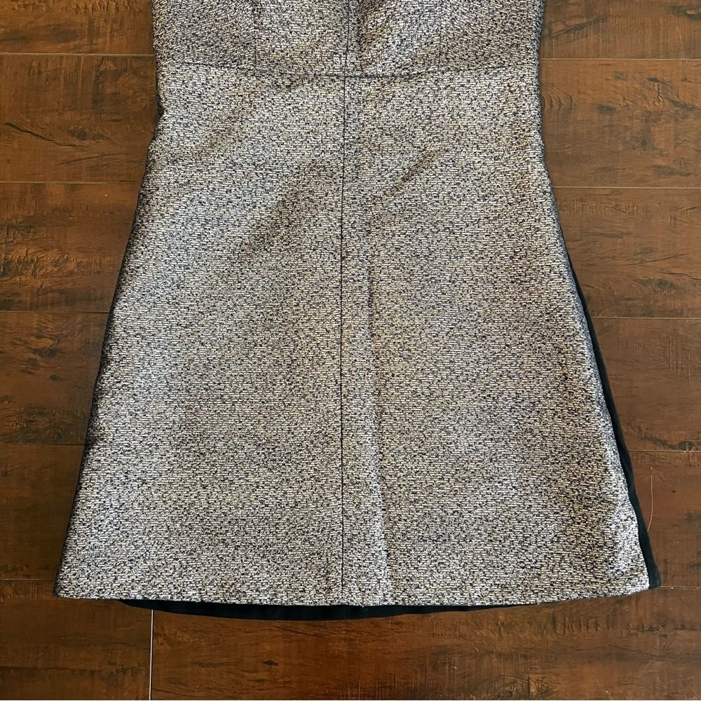DIANE VON FURSTENBERG Yvette Metallic A-Line Dress Mini Sleeveless Size 6 DVF - Picture 5 of 14
